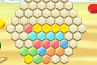 Puzzle de hexágonos y líneas completas en este juego 1010 Hex