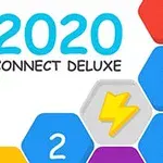 Texto 2020 Connect Deluxe con figuras hexagonales de colores y números