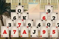 Juego divertido de Tripeaks Solitaire en el Antiguo Egipto