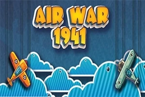 Dos aviones de combate sobre nubes estilizadas con el texto Air War 1941 al frente