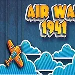 Dos aviones de combate sobre nubes estilizadas con el texto Air War 1941 al frente