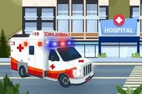 Conduce una ambulancia por la ciudad en el divertido juego Ambulance Driver!