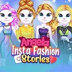 Seis personajes femeninos estilizados con diferentes atuendos de moda y accesorios coloridos