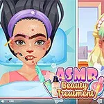 Dos personajes femeninos, uno con tratamiento facial y otro maquillado, en un diseño colorido y estilizado