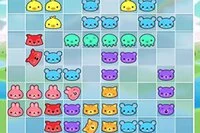 ¡Ayuda a los adorables animales Baboo y completa tantas líneas de arcoíris