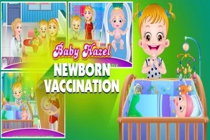 Niño pequeño sonriendo junto a escenas de un bebé en diferentes situaciones médicas y de cuidado en un entorno colorido