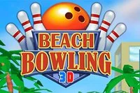 Un juego para probar tus habilidades de boliche en una playa veraniega en