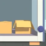 Caja cerrada y caja abierta en la parte trasera de un camión de carga