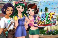 Las chicas se preparan para su escuela hoy