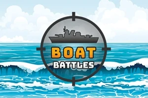 Logo de un barco dentro de una mira sobre un océano con olas y cielo despejado