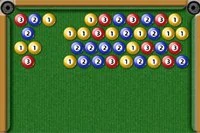 Juego de disparos de burbujas con bolas de billar
