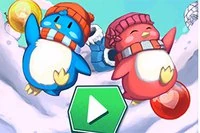 Ayuda a los pingüinos a lanzar burbujas del mismo color