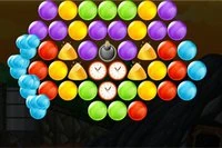 Es un clásico juego de disparo de burbujas
