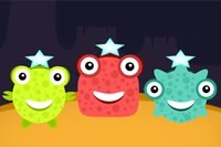 Rebota las burbujas en los monstruos lindos y coloridos