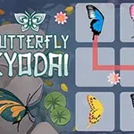 Una cuadrícula con imágenes de mariposas de diferentes colores y patrones, acompañada de gráficos de flores y hojas