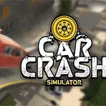 Coches chocando en una carretera con el texto Car Crash Simulator
