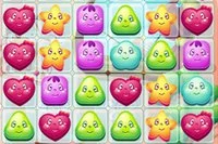 Juego de conectar dulces por forma y color.