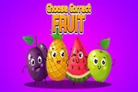 Cuando la fruta llegue a la línea, presiona el botón de la fruta correcta