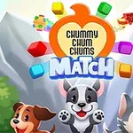 Tres perros caricaturescos sonrientes con un fondo de montañas y árboles