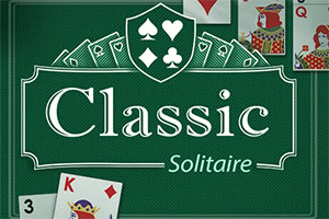 Cartas de póker sobre un fondo verde con la palabra Classic en el centro