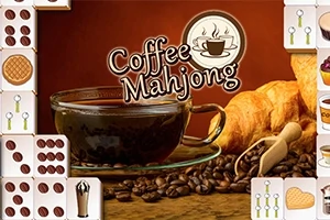 Una taza de café sobre granos de café, acompañada de croissants y utensilios de cocina
