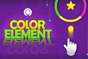 Texto colorido con fondo morado y un puntero de mano señalando un círculo y una estrella