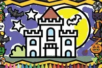 Juego de colorear de Halloween que anima a los niños a pintar dentro de las