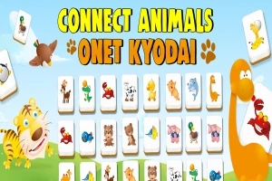 Animales caricaturescos coloridos con cartas emparejadas y fondo azul claro