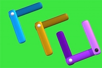Gira segmentos para plegar yardas entrelazadas ordenadamente en este juego de