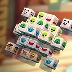 Cubos flotantes con emojis de pandas, alienígenas, plantas, y caras sonrientes sobre un fondo desenfocado