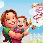 Mujer sonriente abrazando a una niña feliz frente a una cerca de jardín, con llaves y una pequeña casa en la mano de la niña