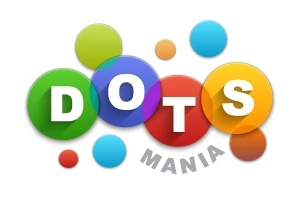 Círculos de colores con las letras D, O, T, S en primer plano y la palabra MANIA debajo