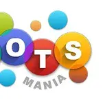 Círculos de colores con las letras D, O, T, S en primer plano y la palabra MANIA debajo