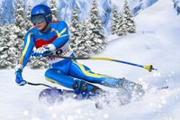 Hoy es un día nevado. Es un  justo debajo de  para el juego Downhill Ski Mobile