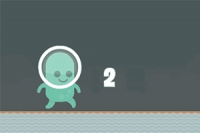 Juego de plataformas increíble con un alien verde en 2D