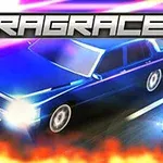 Coches de carreras coloridos compitiendo a alta velocidad con efectos de llamas y luces en movimiento