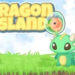 Tres pequeños dragones verdes en un campo verde con un logotipo amarillo en el fondo