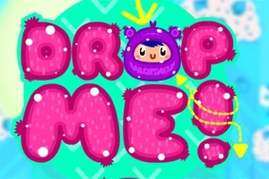 Ilustración colorida con texto grande de DROP ME!