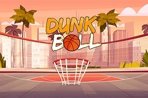 Cancha de baloncesto al aire libre con un aro y palmeras al fondo durante el atardecer