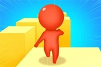 Juego 3D de parkour donde corres y saltas de pilar a pilar