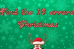 Texto en inglés sobre un fondo verde con copos de nieve y un reno disfrazado de Navidad