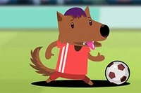 Campeonato de fútbol con perros adorables