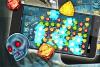En este juego de rompecabezas, debes combinar joyas para destruir obstáculos