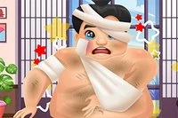 El sumo queda todo desordenado después de su pelea