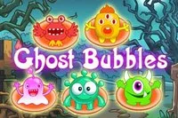 Elimina todos los fantasmas en este juego de disparos de burbujas de Halloween
