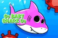 Toca la pantalla para ayudar al pequeño Tiburón a nadar en el océano y comer