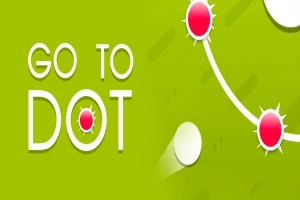 Fondo verde con círculos rojos y blancos conectados por líneas, junto al texto GO TO DOT