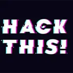 Texto en mayúsculas que dice HACK THIS!