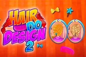 Título colorido sobre fondo naranja con dos espejos mostrando peinados elaborados y accesorios de cabello alrededor