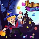Niño disfrazado de mago recolecta dulces con una casa embrujada y un árbol en un escenario nocturno de Halloween
